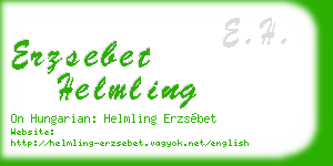 erzsebet helmling business card
